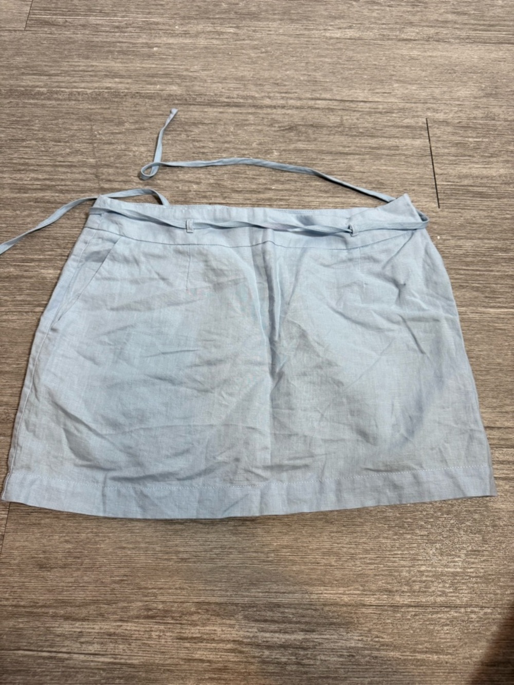 Minkpink Linen Skirt Coastal Grandma Minimalist Euro Summer Tie Waist Skirt NWT‎
